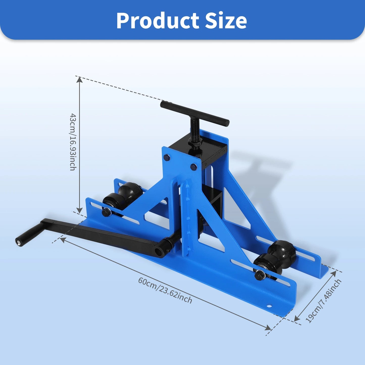 TR-40 Copper Aluminum Pipe Bending Tool Square Tube Pipe Roller Rolling Bender for Bending Steel Aluminum Copper Pipe Pipe Cable