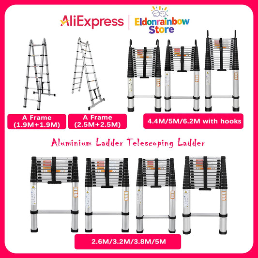 Aluminium Telescoping Ladder Heavy Duty For Home And Workshop
