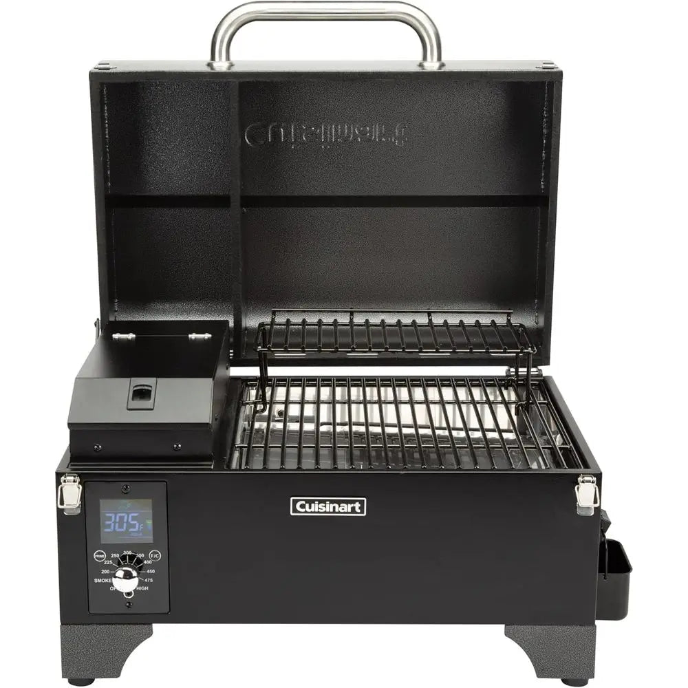 8-in-1 Portable Wood Pellet Grill and Smoker, Compact or RV, Taiates, Camping, and Backyard Cooking, Smoky lavor, tile Meat Smok