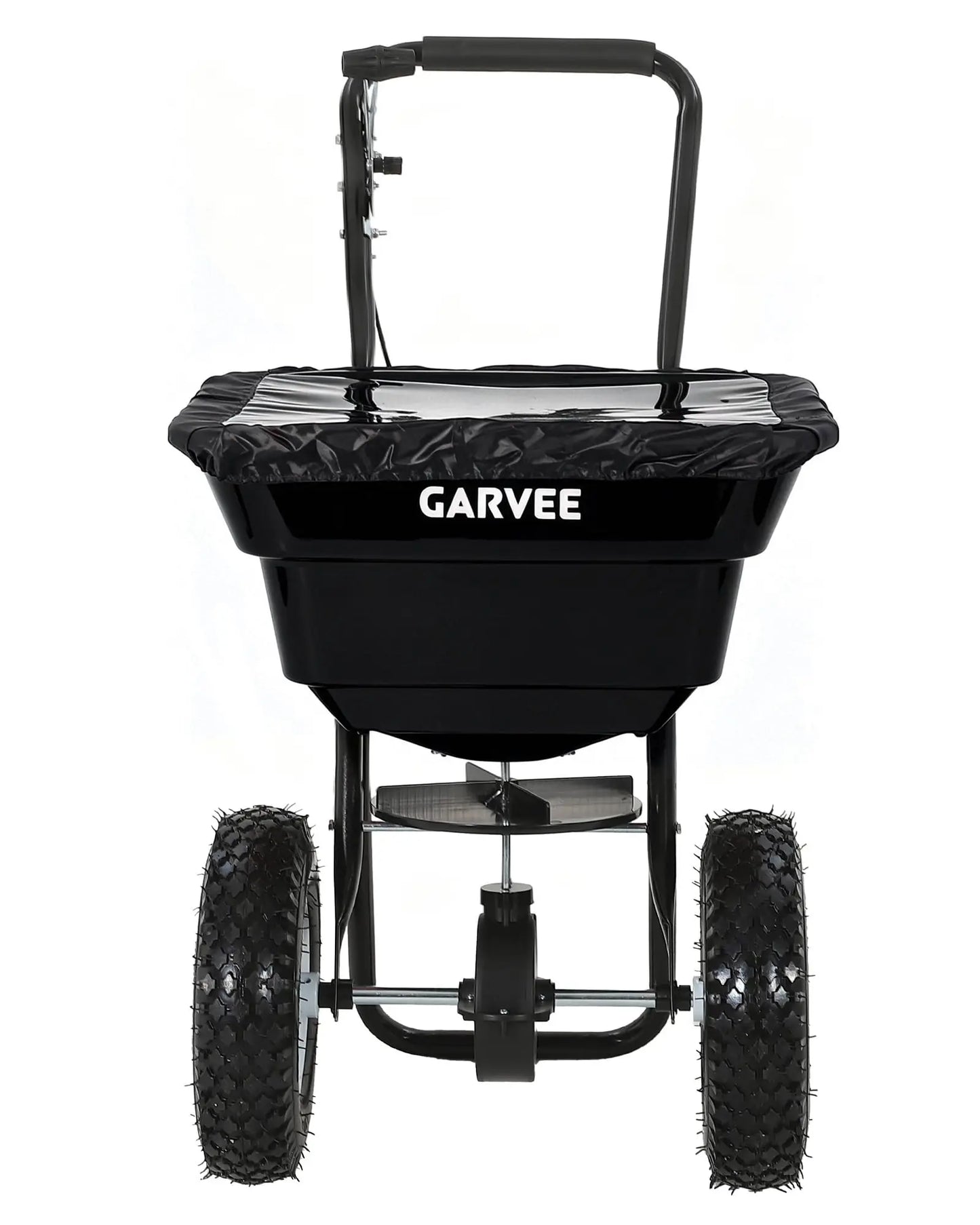 Heavy Duty 80LB Lawn Spreader, Walk Behind Broadcast Spreader With 12FT Coverage, 13in Wheels For Seed Fertilizer Salt