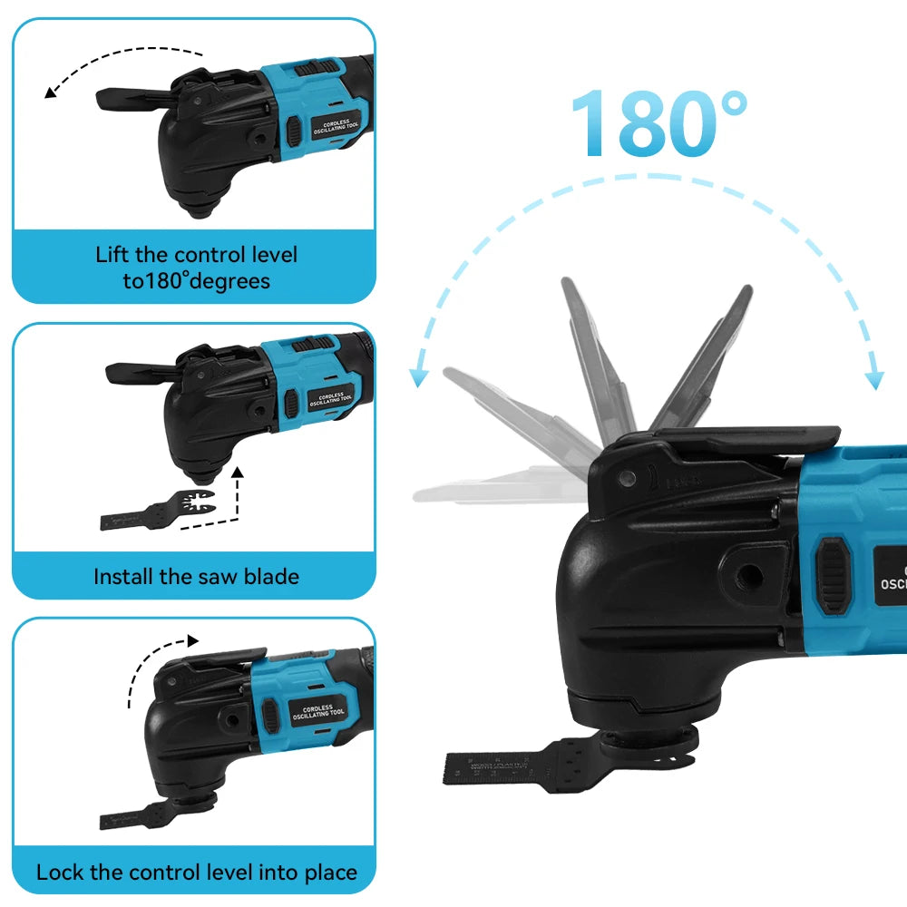 Electric Oscillating Multi Tool Cordless Anti-Vibration Pruning Saw Multi-function Trimmer/Cutting Tool For 18V Makita Battery
