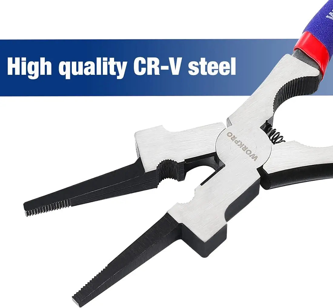 8-Inch Welding Pliers, Multi-Functional CR-V Steel Tool for Welding, Electrical, and Home Use