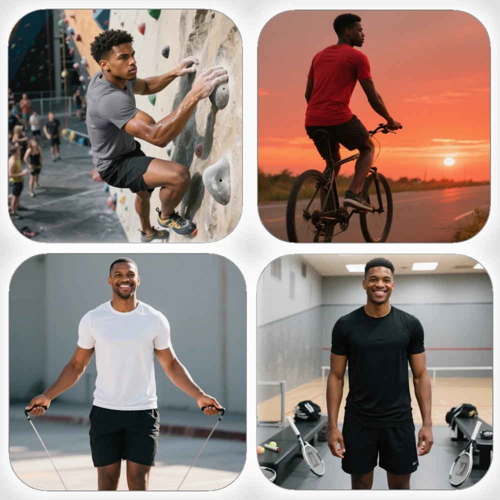 10Pieces Of Men's Sports Round Neck Short Sleeves,Applicable To Golf,Fishing,Rockbros,Electric Scooter,Camping Equipment,Bicycle