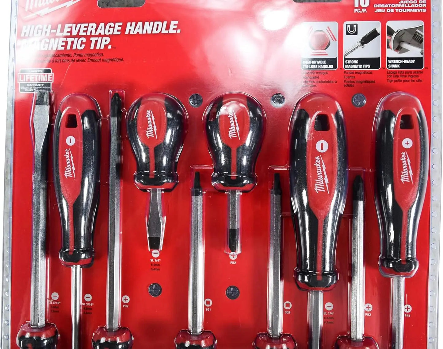 10-Piece Screwdriver Set with Ergonomic Handles for DIY and Professional Use