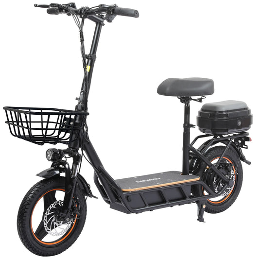 750W Motor 48V 18Ah Battery Electric Scooter for Adults Load 330Lbs Commuter Scooter with Box Urban commuting electric bicycles