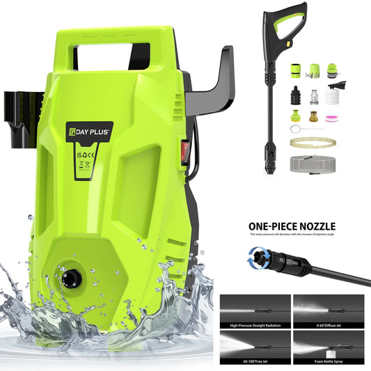 DayPlus 5000W High Pressure Washer Portable Jet Wash Car Patio Garden Driveway Cleaner Machine Wash Patio Floor, 350Bar/5000PSI