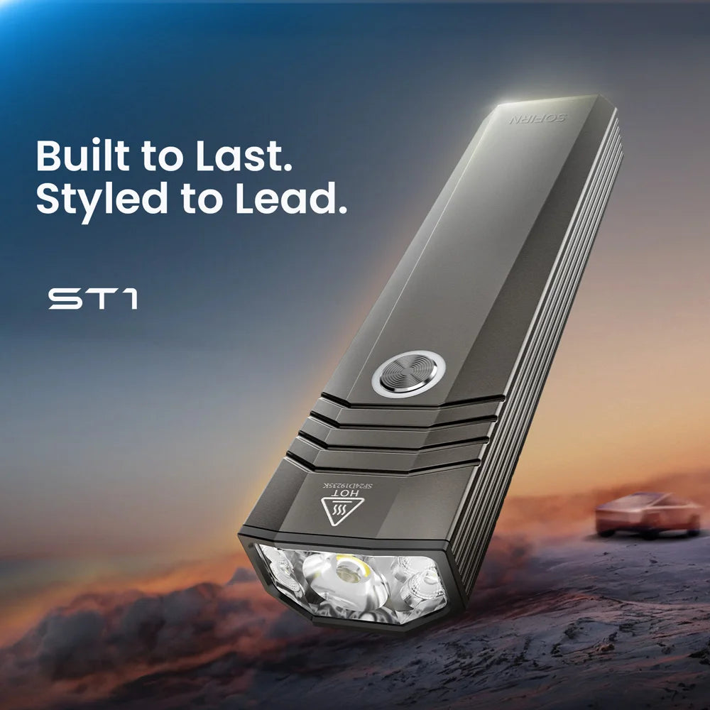 SOFIRN ST1 1500 Lumens Flashlight SFT25R 6000K USB Rechargeable Flashlight for Travel and Camping Supplies Outdoor Lighting