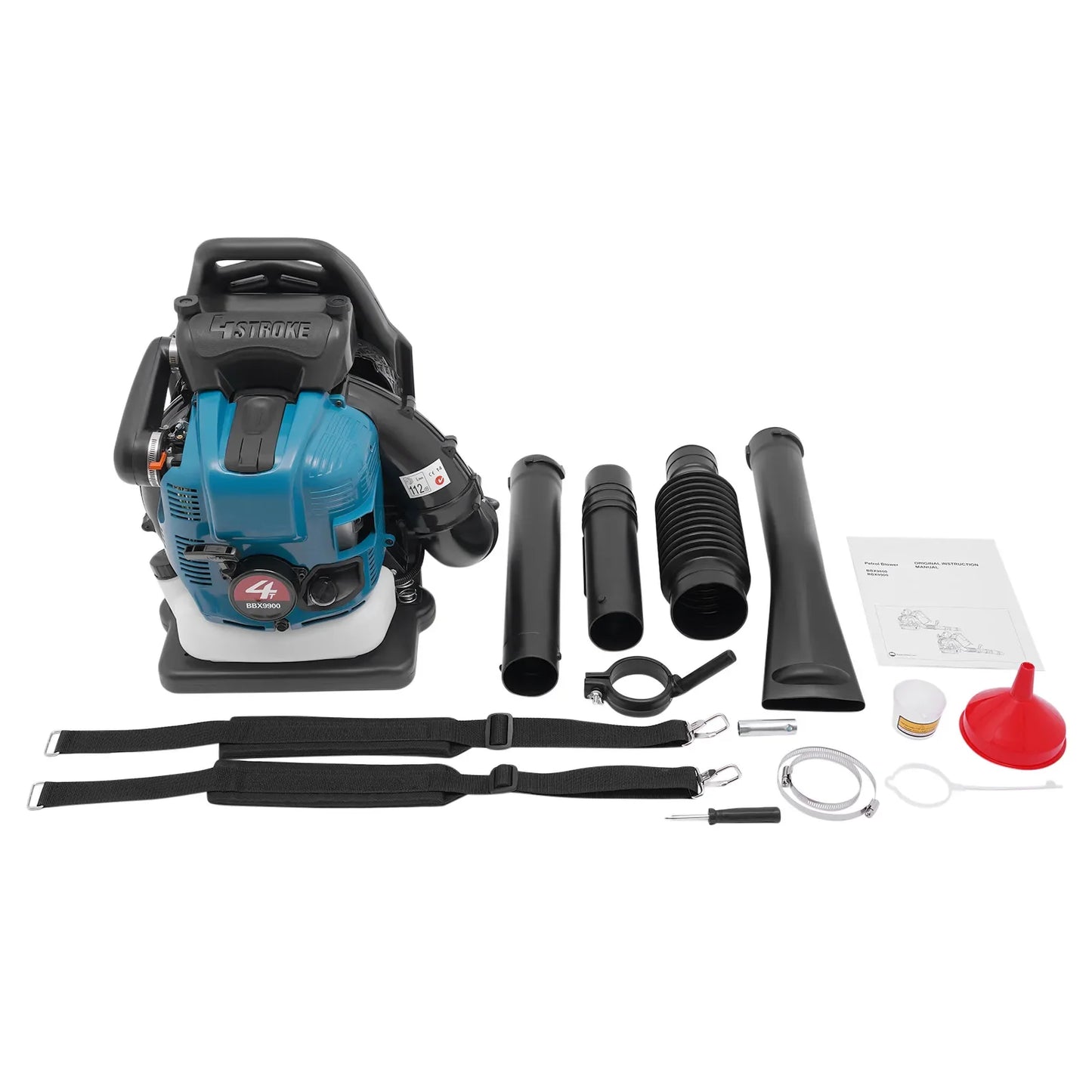 Backpack Leaf Blower, Powerful Blowing and Low Fuel Consumption Gas Powered Leaf Blower,75.6cc Blower for Street Cleaning