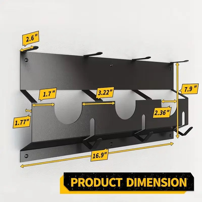 Wall Mounted Angle Grinder Tool Holder And Storage Rack
