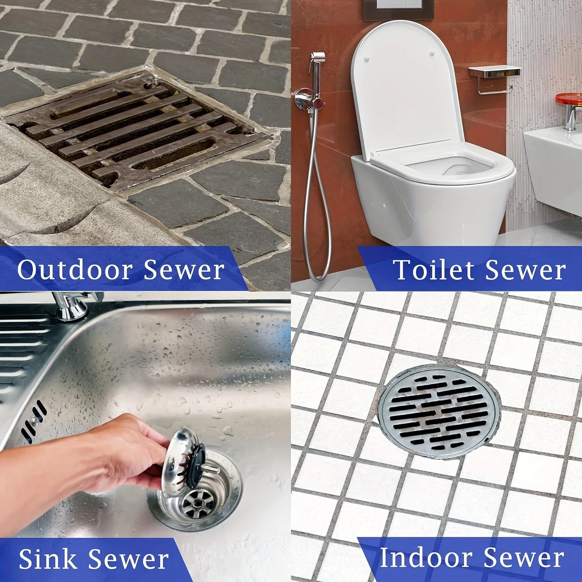 Professional Sewer Jetter Kit For Pressure Washer Drain Cleaning