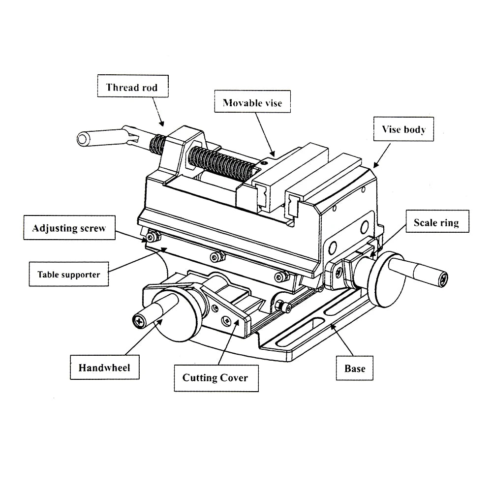 Allsome Cross Slide Drill Press Vise for Benchtop Drilling Jobs