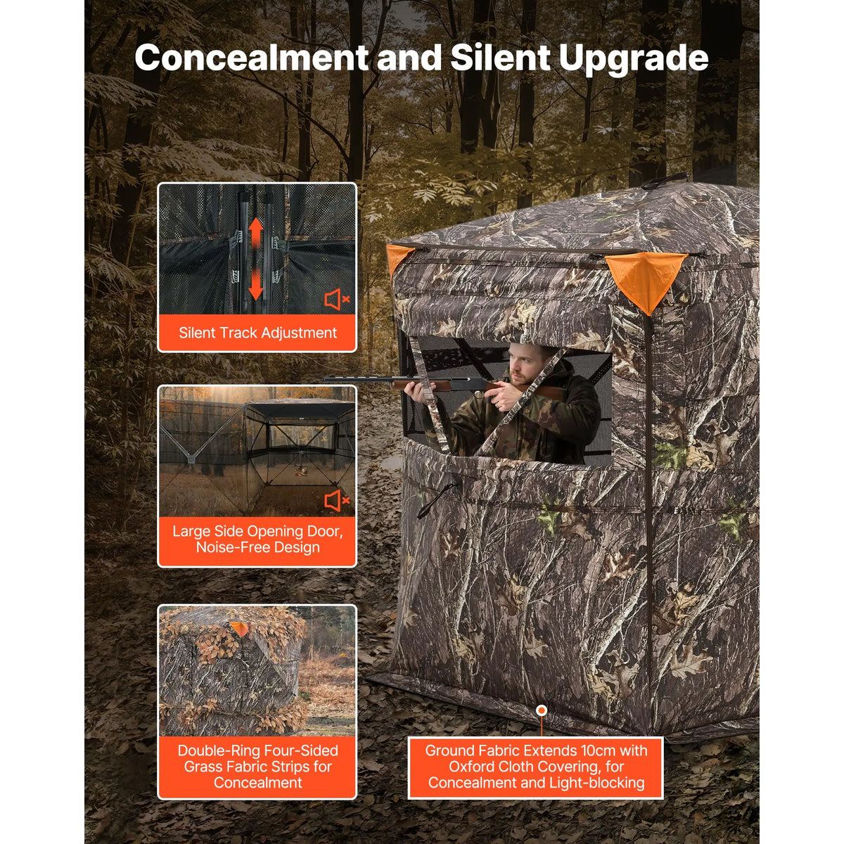 SucceBuy See Through Hunting Blind With Silent Door And Window