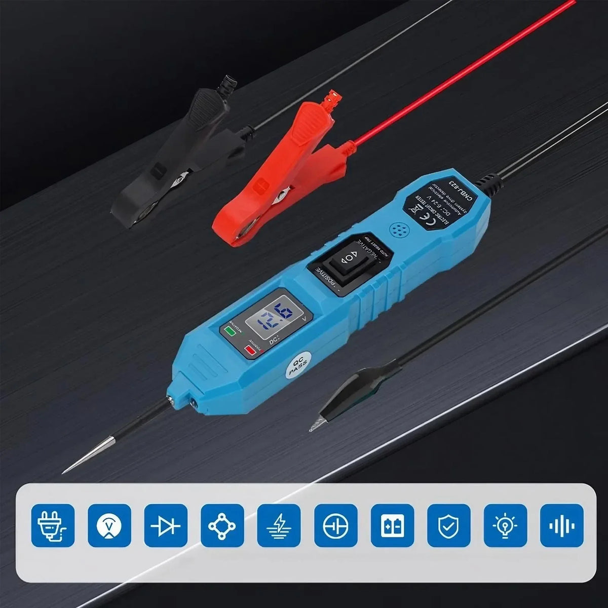 Car Circuit Tester Diagnostic Tool with LCD Display Power Probe Kit Multifunctional Automotive Electrical System Tester