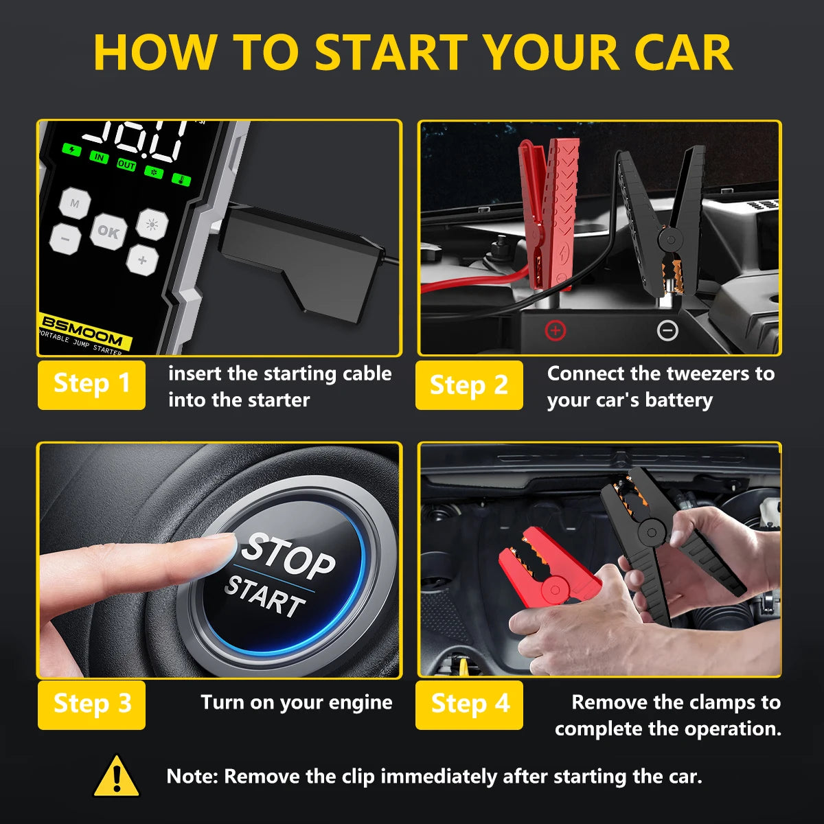 BIUBLE 7000A Car Jump Starter With Air Compressor LED Flashlight