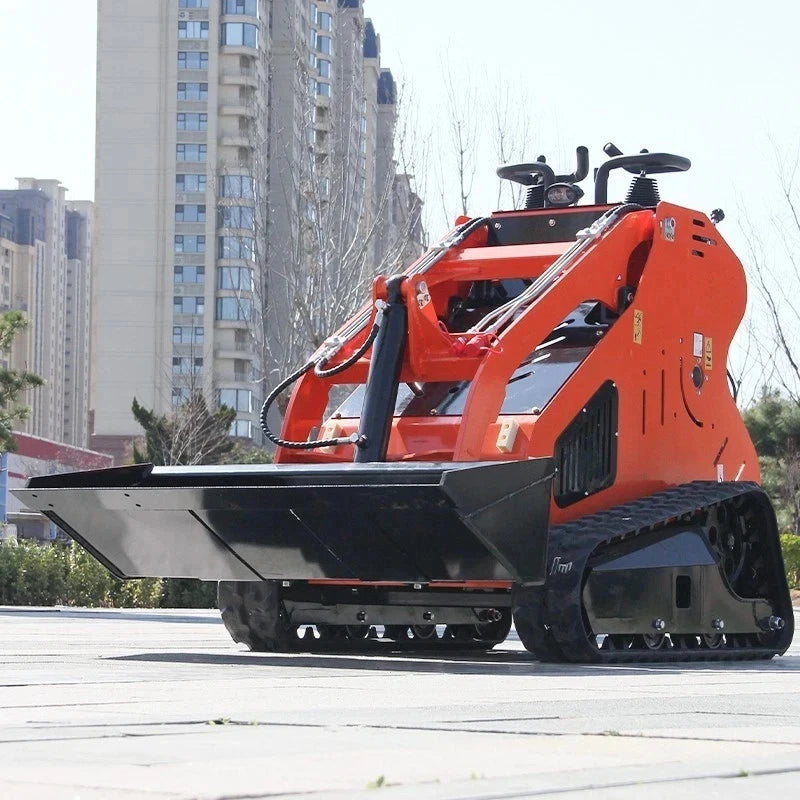 ATTACHXPRO Mini Loader,15 HP Crawler Mini Skid Steer Loader, Hydraulic System Electric Start Snowplow,Cargador Frontal Diesel