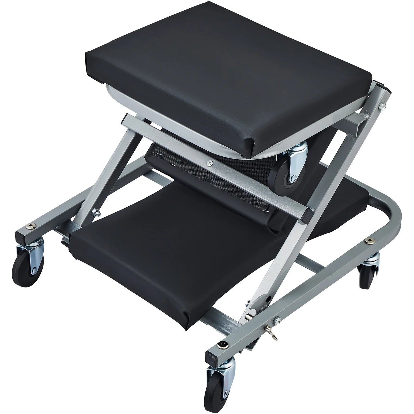 SucceBuy Mechanic Creeper 36" Z-Creeper Seat 2 in 1 Garage/Shop Creeper 300 lbs Capacity, Low Profile Creeper with 6 pcs Wheels