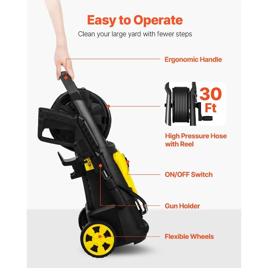Portable Electric Pressure Washer For Efficient Outdoor Patio Cleaning