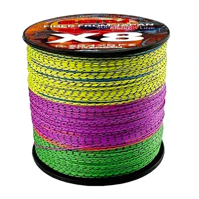 GHOTDA Braided Fishing Line Speckle PE Fishing Line 8 Strand Saltwater 18LB-78LB Fishing Wire Carp Multicolor Multifilament Line