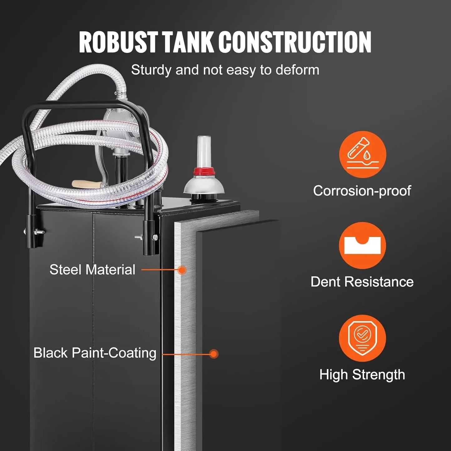 Fuel Caddy Portable Gas Tank With Four Wheels And Pump