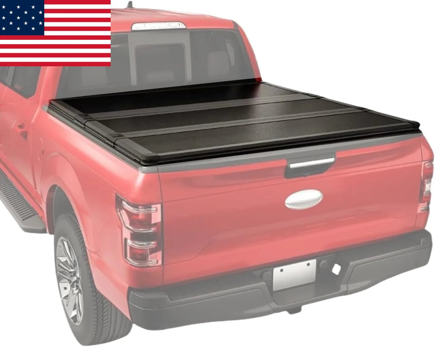 AP03 4.6FT 3-Fold Hard Tonneau Cover for 2022-2025 Ford Maverick Truck Bed with Light