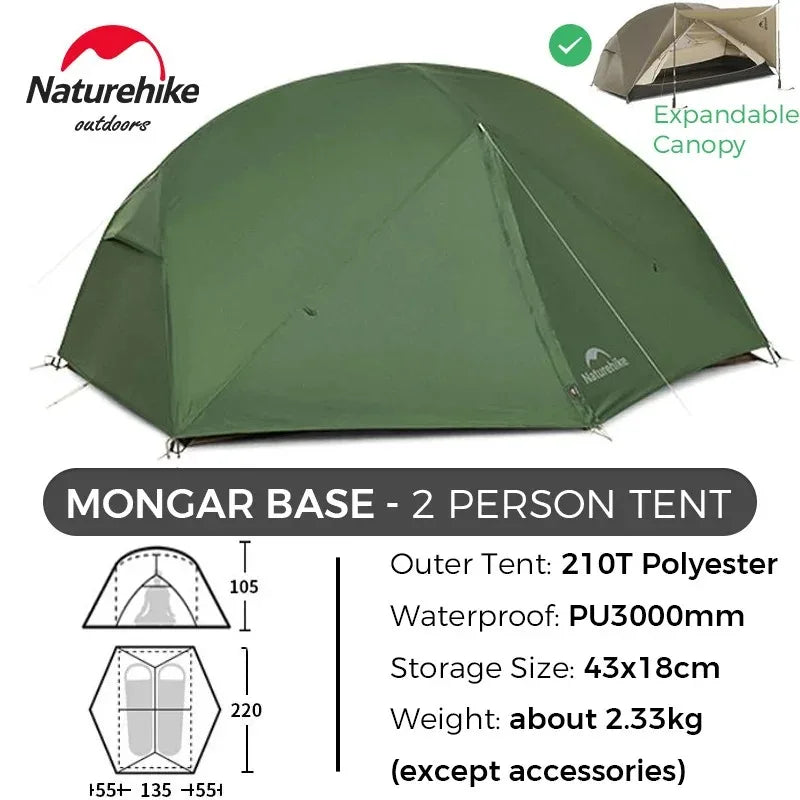 Naturehike Mongar Ultralight Waterproof Backpacking Tent For Camping And Hiking