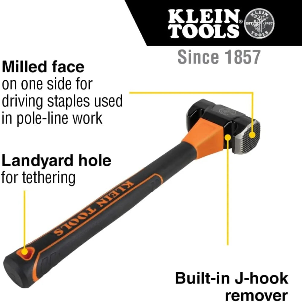 Milled-Face Hammer for Linemen, Durable Strike Tool