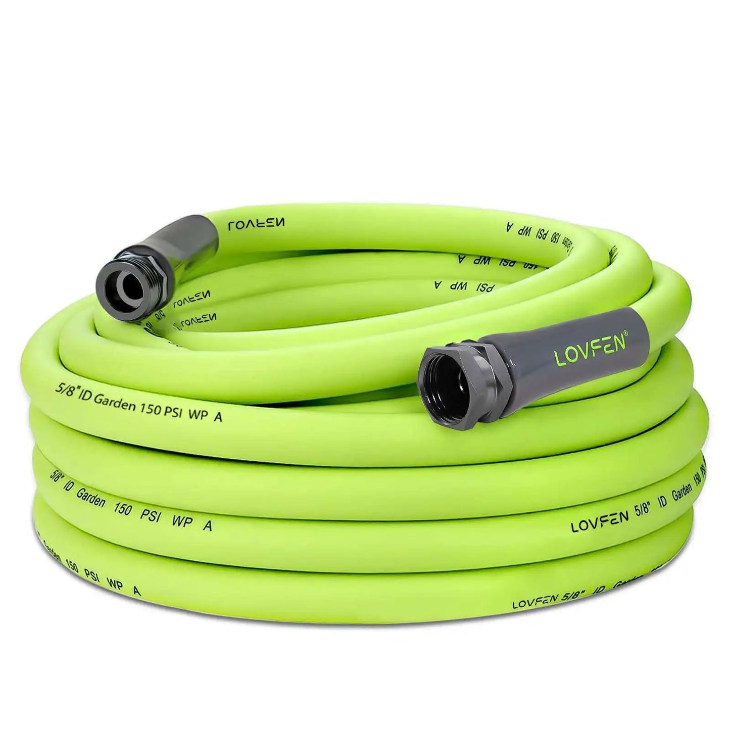 25/50/75/100FT Premium 5/8' Durable EPDM Rubber Garden Hose Heavy Duty Crush Proof ZillaGreen With Sprayer Nozzle Gun