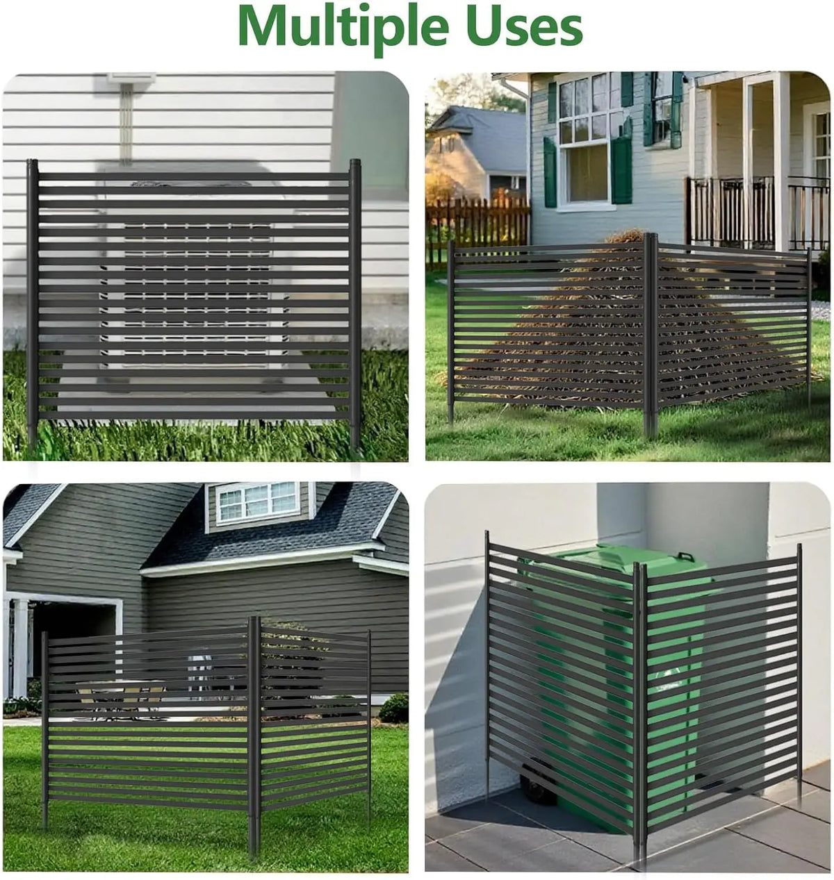 Expandable Powder Coated Metal Garden Fence for Outdoor Privacy