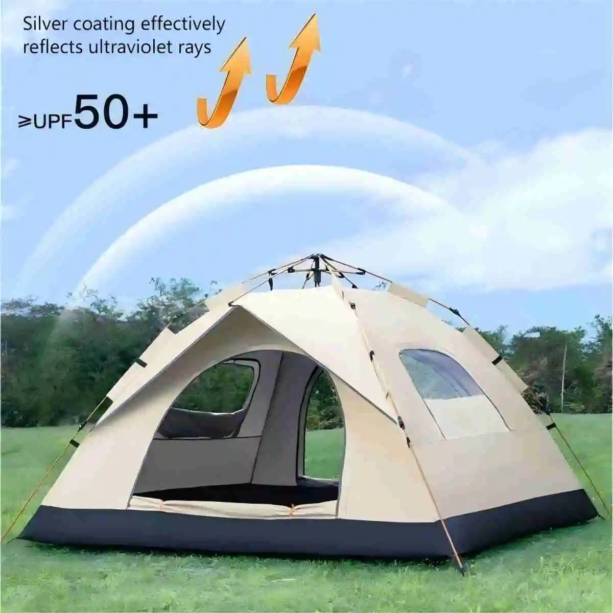Pakicetus Automatic Camping Tent with Sunshade and Dual Doors