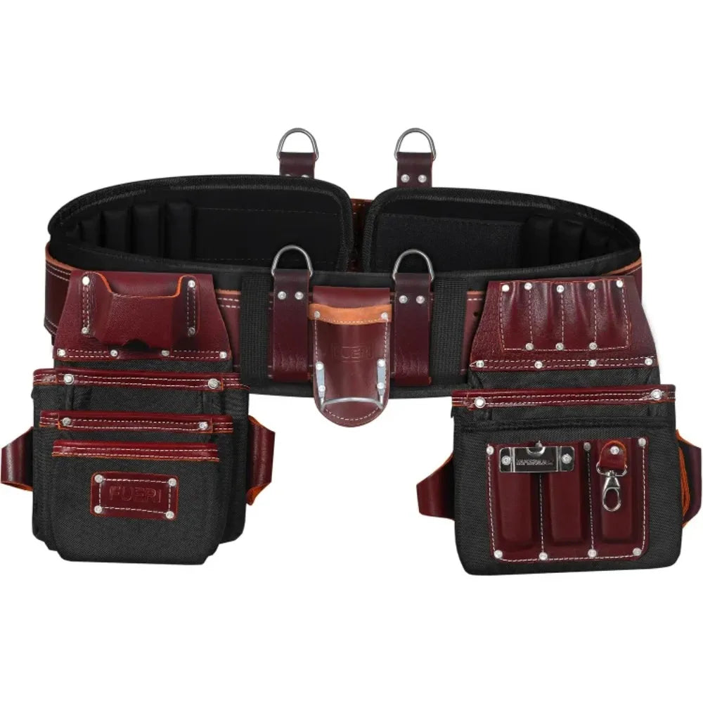 Tool Belt Men Heavy Duty 26 Pocket Tools Bags Pouches Holder Organizer for Carpenter Construction Electrician Framer Nylon