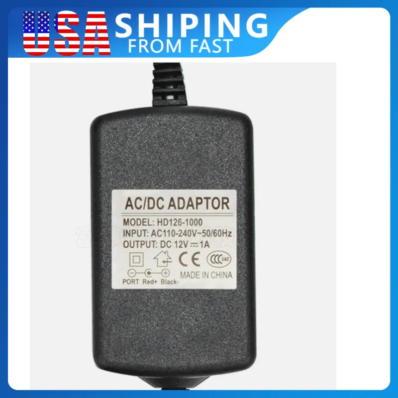 Smart 12V Car Battery Charger 1A Lead-Acid With Indicator Light 14.4 Volt Dual Wire Alligator Clip Camping Auto Charging Socket