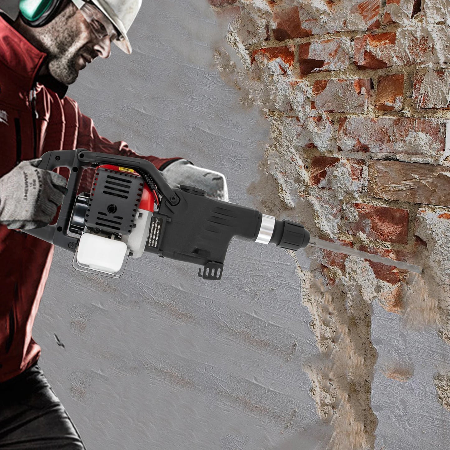 Demolition Jack Hammer 1000W Heat-Resistant Four Functions 0.24gal Large Capacity Anti-Slip Electric Jackhammer Heavy Duty