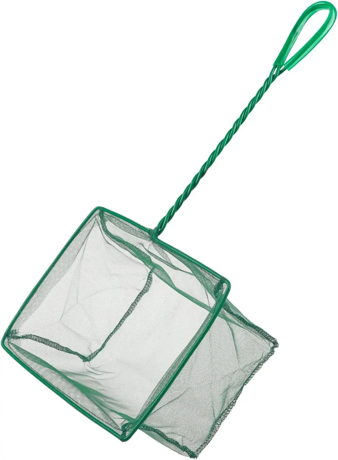 Aquarium Fish Net with Braided Metal Handle for Cleaning Tanks and Ponds