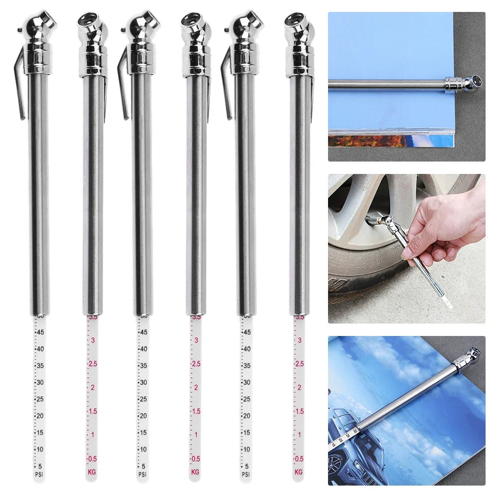 Stainless Steel Pen Shaped Car Tire Pressure Gauge