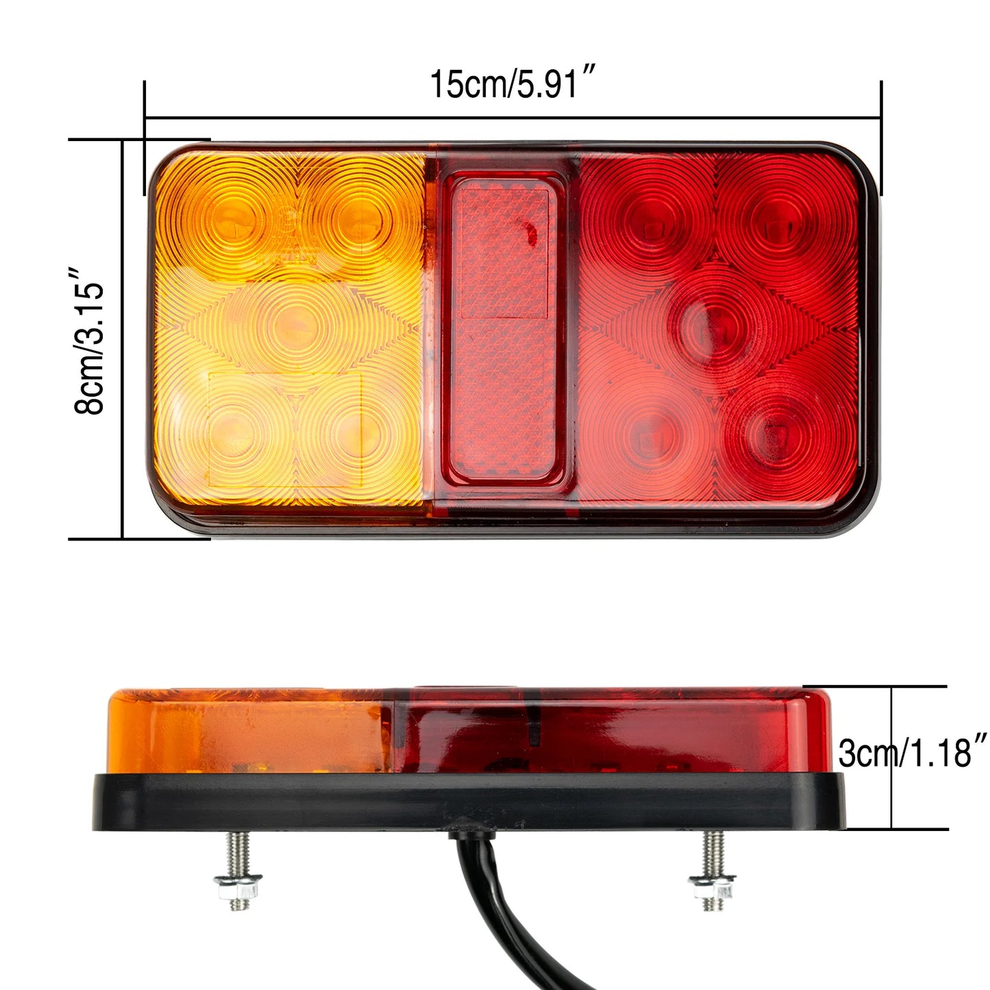 XUKEY 2-Pack LED Trailer Tail Lights