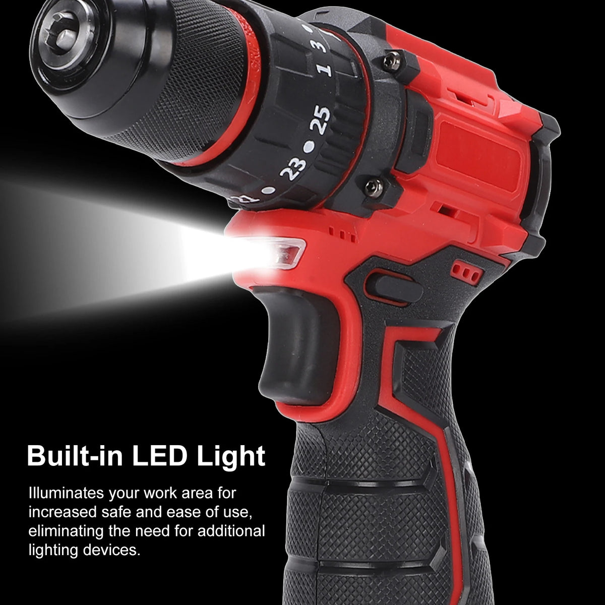 Meterk Brushless Cordless Drill Driver Kit With Three Batteries