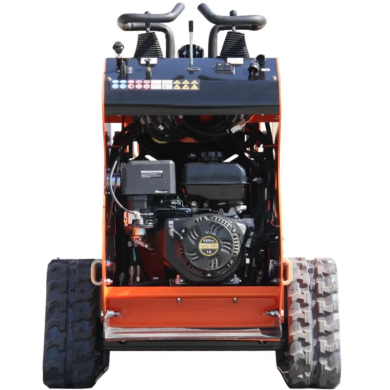 ATTACHXPRO Mini Loader,15 HP Crawler Mini Skid Steer Loader, Hydraulic System Electric Start Snowplow,Cargador Frontal Diesel
