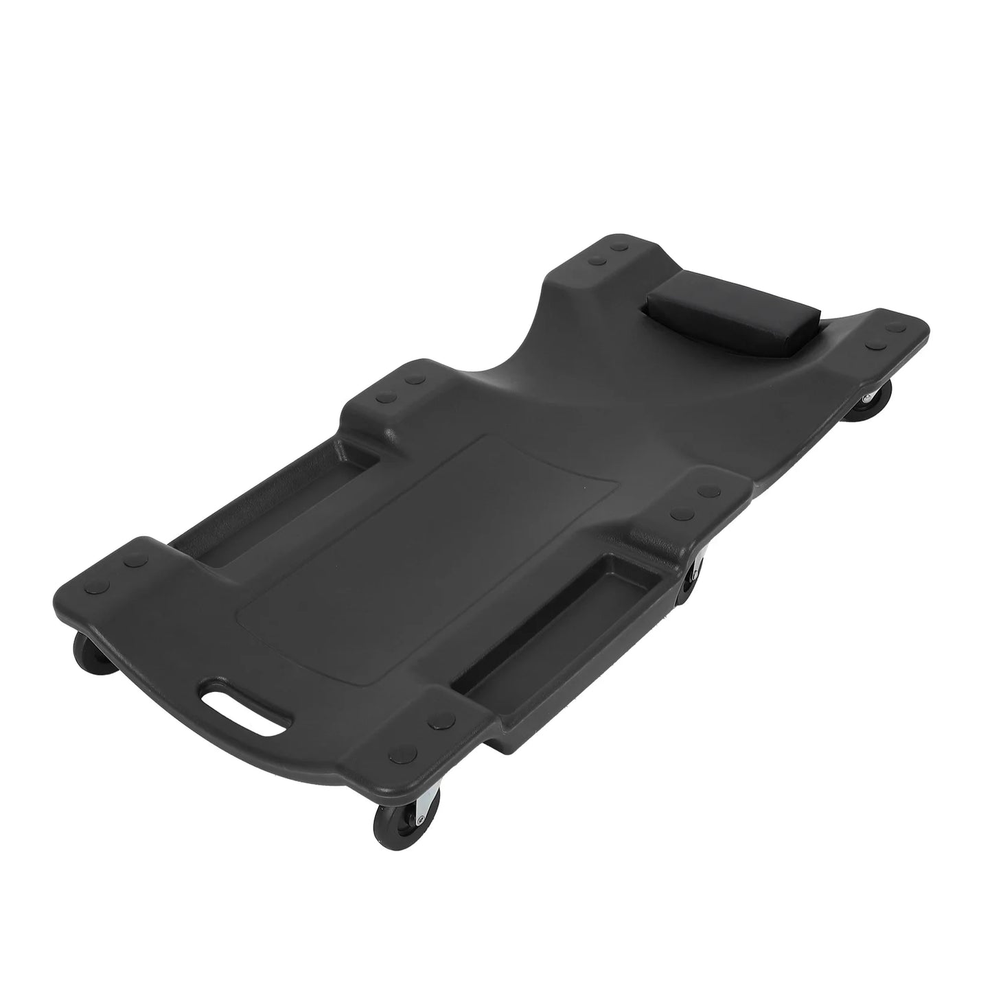Heavy Duty 40" Low Profile Mechanic Creeper 350lb Capacity HDPE Garage Seat with Padded Headrest, 6 Casters for Auto Workshop